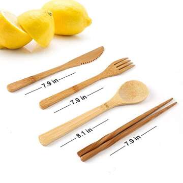 AYFLOR Bamboo Utensils Set - Eco-Friendly Travel Solution