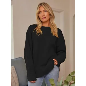 Chic LILLUSORY Oversized Sweater for Women 2024
