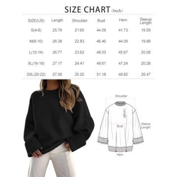 Chic LILLUSORY Oversized Sweater for Women 2024