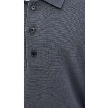 Madewell Men's Merino Milano Polo Shirt, Dark Grey, L