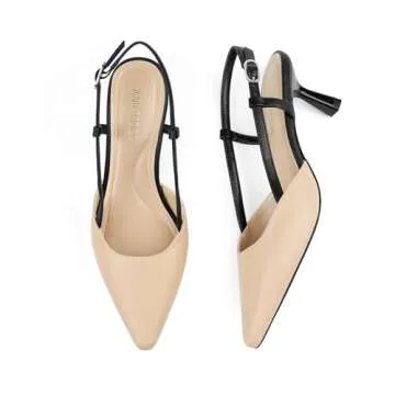 Chic JENN ARDOR Women's Kitten Heel Dress Pumps