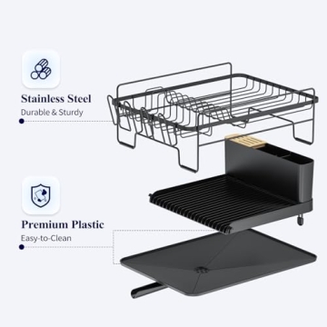 Expandable Kitsure Dish Drying Rack for Kitchen