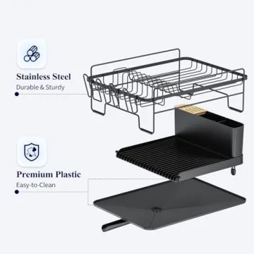 Expandable Kitsure Dish Drying Rack for Kitchen