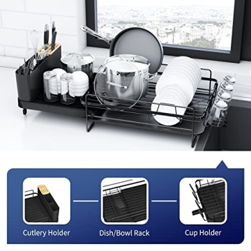 Expandable Kitsure Dish Drying Rack for Kitchen