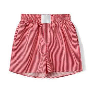Women’s Y2K Striped Boxer Shorts for Summer Sleepwear