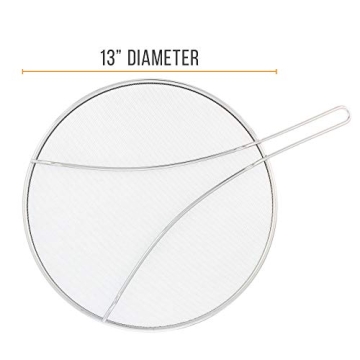 Durable 13" Stainless Steel Splatter Screen for Safe Cooking