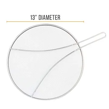 Durable 13" Stainless Steel Splatter Screen for Safe Cooking