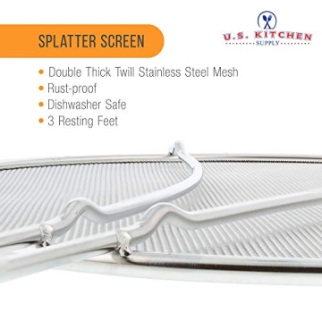 Durable 13" Stainless Steel Splatter Screen for Safe Cooking