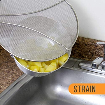 Durable 13" Stainless Steel Splatter Screen for Safe Cooking