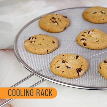 Durable 13" Stainless Steel Splatter Screen for Safe Cooking