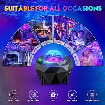 Star Projector Galaxy Projector, Galaxy Night Light Projector, APP and Remote Control, Music Speaker Aurora Projector for Kids Bedroom Adults Gaming Room, Home Theater, Birthday, Party