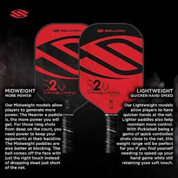 Selkirk Vanguard Hybrid Pickleball Paddle for Control