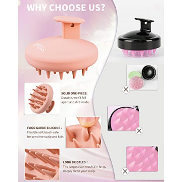 BEAUTLOHAS Silicone Scalp Massager for Hair Growth & Dandruff