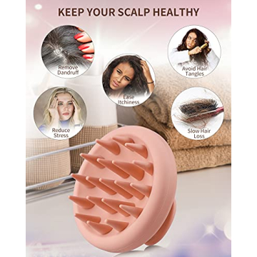 BEAUTLOHAS Silicone Scalp Massager for Hair Growth & Dandruff