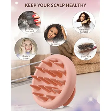 BEAUTLOHAS Silicone Scalp Massager for Hair Growth & Dandruff