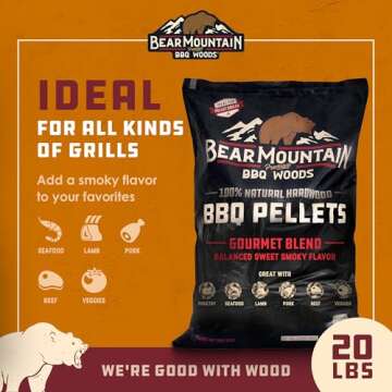 Bear Mountain Gourmet Wood Pellets for All Grills