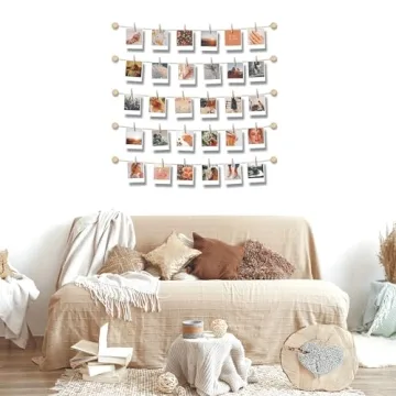 BIZYAC Hanging Photo Display - Eco-Friendly Wall Decor