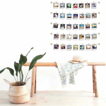 BIZYAC Hanging Photo Display - Eco-Friendly Wall Decor