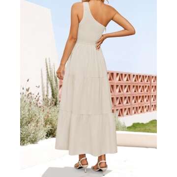 ZESICA One Shoulder Floral Midi Dress for Summer Style