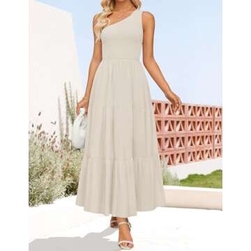 ZESICA One Shoulder Floral Midi Dress for Summer Style