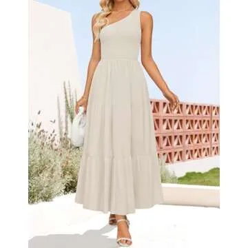 ZESICA One Shoulder Floral Midi Dress for Summer Style