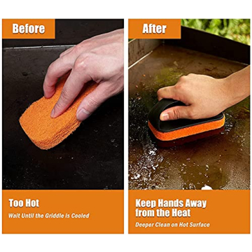 30-Piece Griddle Cleaning Kit and Grill Accessories for Blackstone, Spatula Set, Apron, Scraper, Melting Dome, Egg Rings, Squeeze Bottles, Tongs and Fork Included