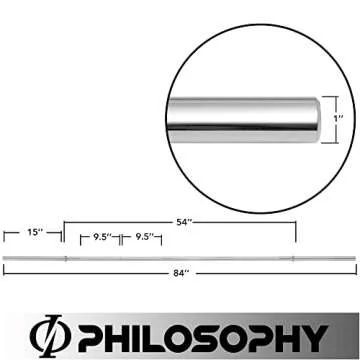 Philosophy Gym 7 FT Weightlifting Bar for Ultimate Strength Training