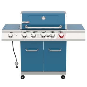 Royal Gourmet GA5403B 5-Burner Propane Gas Grill - 74,000 BTUs & 738 Sq. In. Outdoor Cooking with Si...