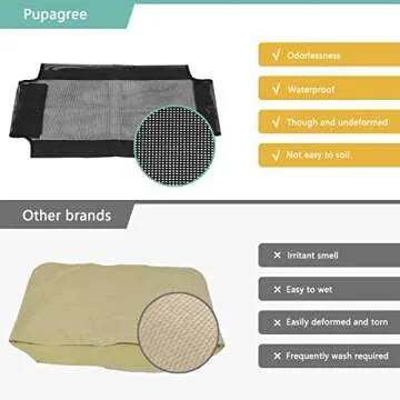 Pupagree Waterproof Cat Hammock with Removable Warm Flannel Mat, Heavy Duty Cat Perch, Space Saving for Large Indoor Cats in Black
