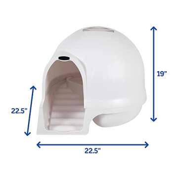 Petmate Booda Clean Step Dome Litter Box - Pearl White