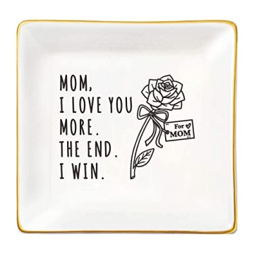 Cheroloven Mothers Day Tray Present for Mom, Birthday Gifts for Mom from Daughter, Ceramic Ring Dish...