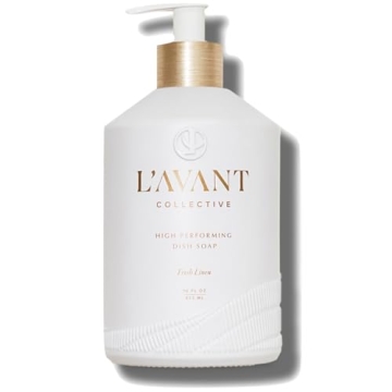 L'AVANT Collective High Performing Dish Soap | Eco-Friendly & Fresh Linen Scent | Reusable 16 FL oz ...
