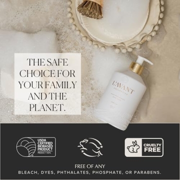 High Performing Plant-Based Dish Soap in Stylish Glass Bottle