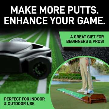 Indoor Golf Putting Mat with Alignment Mirror - Perfect Gift