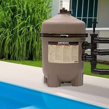 Hayward ProGrid 60 Square Foot High Capacity 120 Gallon Per Minute DE Filter for Large In Ground Swimming Pools and Outdoor Spas, Brown