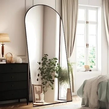 ZHUNFA Elegant Black Arched Full Length Mirror