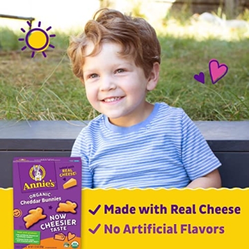 Annie's Organic Cheddar Bunnies - Healthy Snack Crackers 11.25 oz