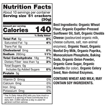 Annie's Organic Cheddar Bunnies - Healthy Snack Crackers 11.25 oz