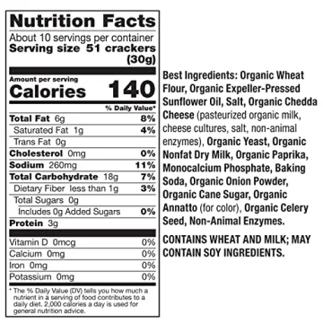 Annie's Organic Cheddar Bunnies - Healthy Snack Crackers 11.25 oz