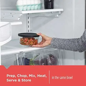 BLACK+DECKER EHC3002B 4-Cup Glass Bowl Electric Chopper: Chop, Serve, & Store, Black