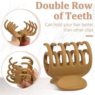 Giesiery 8 Pack Hair Claw Clips for Thin Hair