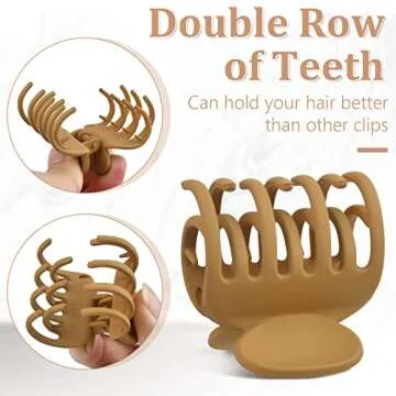 Giesiery 8 Pack Hair Claw Clips for Thin Hair