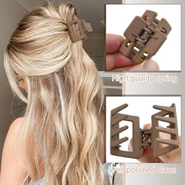 Giesiery 8 Pack Hair Claw Clips for Thin Hair
