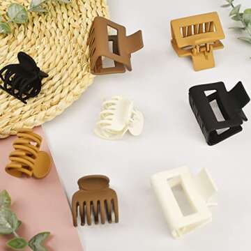 Giesiery 8 Pack Hair Claw Clips for Thin Hair