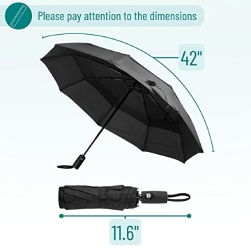 Compact Automatic Windproof Travel Umbrella