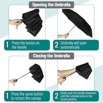 Compact Automatic Windproof Travel Umbrella