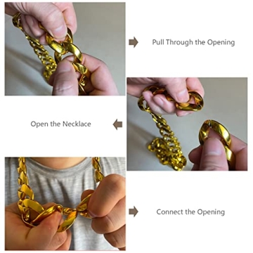 Acruccen 80s 90s Hip Hop Costume Jewelry Set