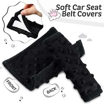Comfortable Baby Car Seat Strap Covers in Three Colors
