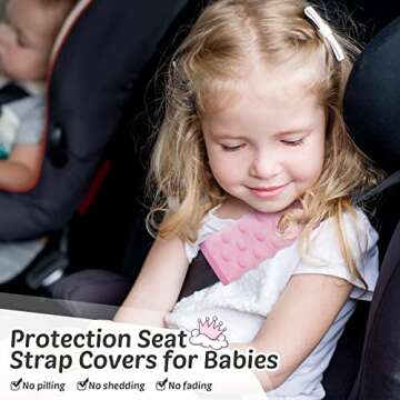 Comfortable Baby Car Seat Strap Covers in Three Colors