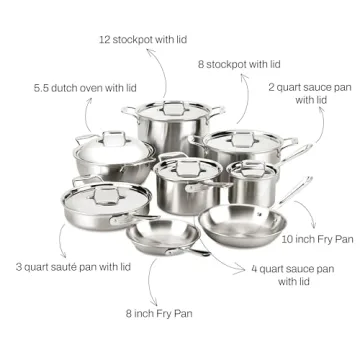 All-Clad D5 5 Ply Stainless Steel Cookware Set